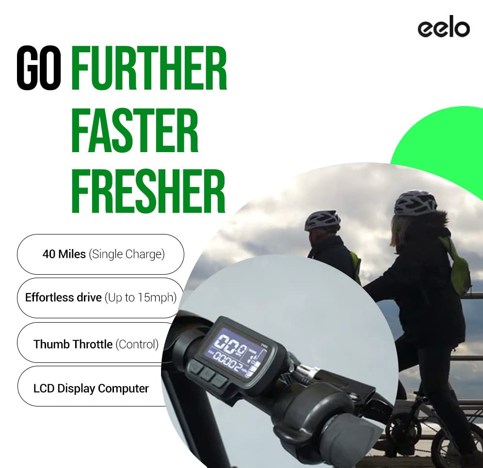 eelo 1885 14" Folding Electric Bike for Adults - Easy to Fold, Carry and Store - UK Designed and Assembled Foldable eBike - Experience the Difference with a Queen's Award Winner